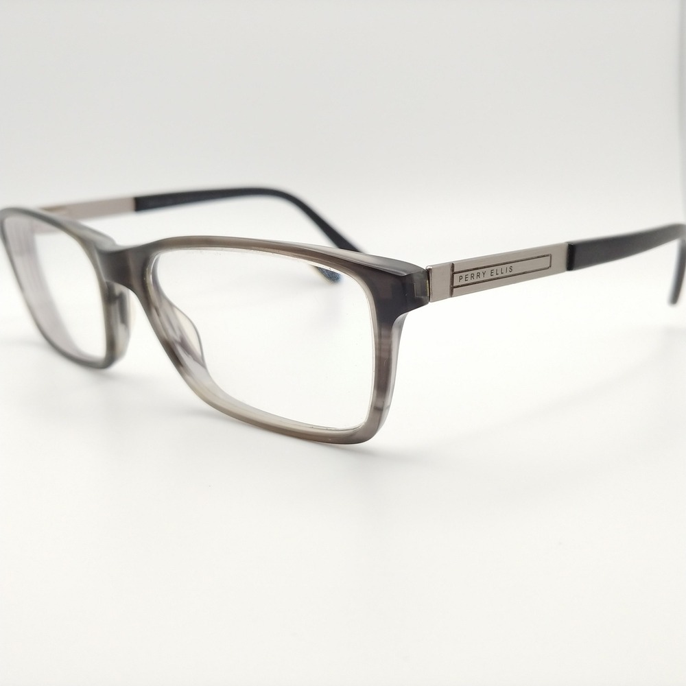 Perry Ellis Eyeglasses Men 54-17-140 Gray Rectangular PE 356-3 Frames Only - Picture 1 of 11